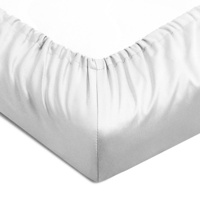 Простыня трикотажная на резинке для детской кроватки Однотон молочный Lappetti 9006/10п 3