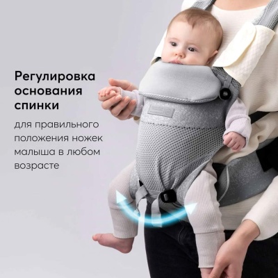 Рюкзак-переноска Babyway Happy Baby 40068 grey 4