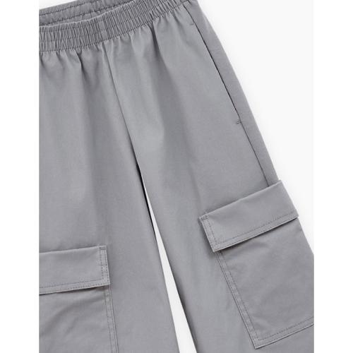 Брюки Карго для девочки Bellbimbo М.251078 серо зеленые фото 3