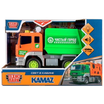 Инерционная машинка Камаз Мусоровоз Технопарк KAM-17PL-GAR 2