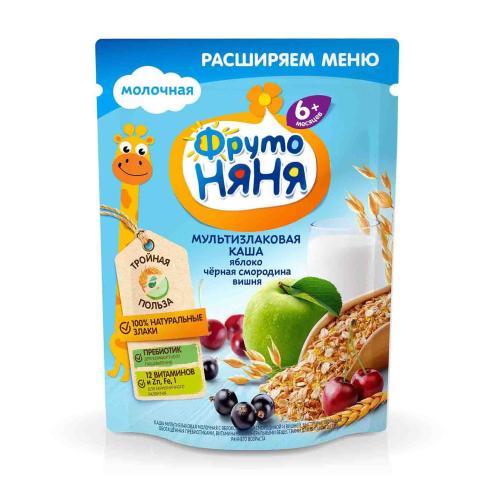 Каша мультизлаковая с яблоком чёрн смород и вишней ФрутоНяня 7540