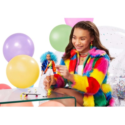 Кукла с голубыми волосами Barbie Экстра Mattel GRN30