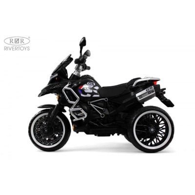 Детский электромотоцикл RiverToys М008БХ серый