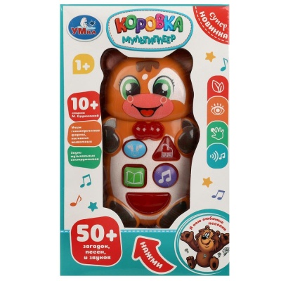 Развивающая музыкальная игрушка Мультиплеер Коровка Умка 1406T029-R2 Развивающая музыкальная игрушка Мультиплеер Коровка Умка 1406T029-R2