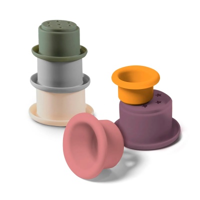 Силиконовая развивающая пирамидка Cup Into Cup BabyOno 1472 2