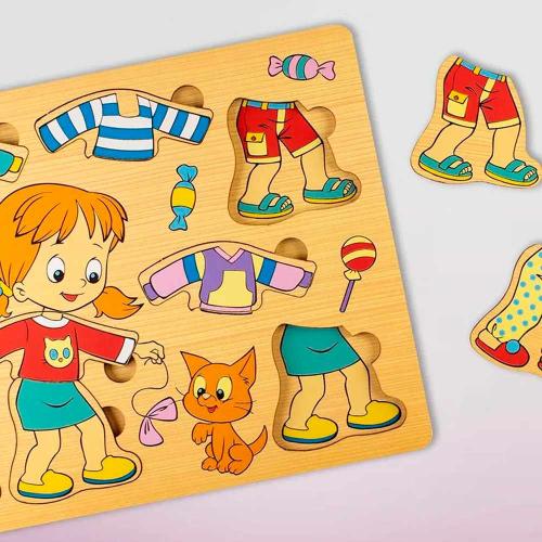 Игра из дерева Одень куклу Кукла Маша Step puzzle 89303 фото 2