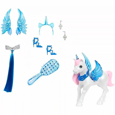 Кукла Barbie 29 см Сапфировая принцесса единорог Mattel HRR16