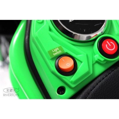 Детский электромотоцикл RiverToys A005AA зелёный