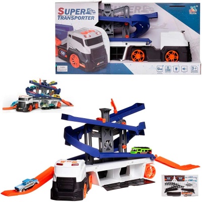 Набор игровой Автовоз трек парковка 2 машинки Junfa WT-07956 3