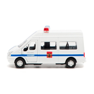 Металлическая инерционная машинка Ford Transit Полиция Технопарк SB-13-02-2 2