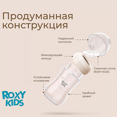 Бутылочка для кормления 240 мл от 3 месяцев Roxy-Kids RBTL-005-I 4