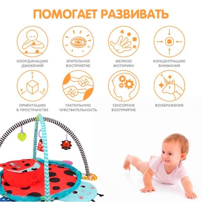Развивающий коврик Божья коровка 3 в 1 Konig Kids TB1717100029 4