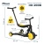 Трёхколёсный самокат Pituso HD-200B-Yellow жёлтый