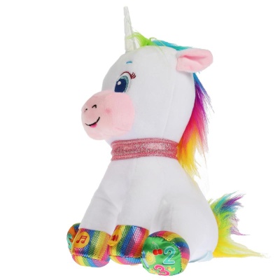 Игрушка мягкая обучающая Шаинский Единорог 25см Мульти-пульти M80126-25