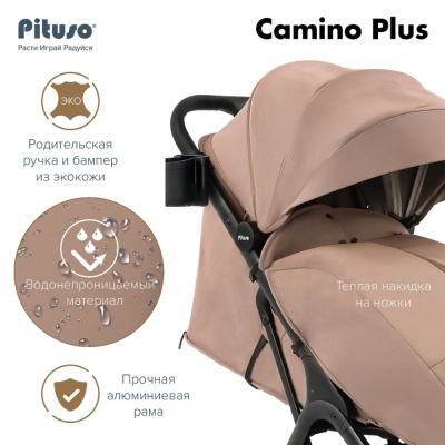 Детская прогулочная коляска Pituso Camino Plus Cream Beige