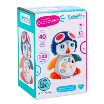 Интерактивная игрушка Пингвин Сказочник 40 песенок сказок загадок Elefantino IT108355