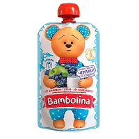 Пюре Яблоко Черника Сливки 180 г с 6 месяцев Bambolina