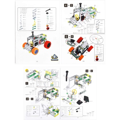 Конструктор металлический № 15 Изобретатель 183 детали Рыжий Кот К-8417 3