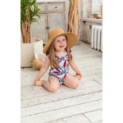 Купальник слитный Лепестки Carrot 10002207 бордовый 05