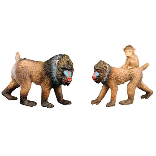 Набор фигурок Мир диких животных Семья обезьян мандрил Masai Mara MM211-142