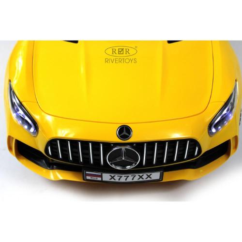 Детский электромобиль Mercedes-Benz AMG GT RiverToys X777XX жёлтый фото 13