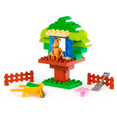 Конструктор Макси Простоквашино Шарик строит домик 30 деталей Полесье 23395 5