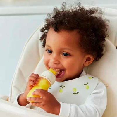 Нагрудный фартук силиконовый Happy Baby 16017 lemon 4