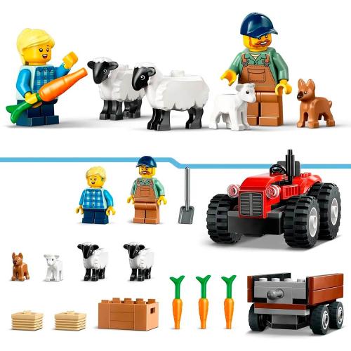 Конструктор Lego City 60461 Фермерский трактор с прицепом и овцами фото 3