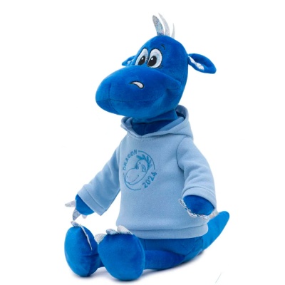 Мягкая игрушка Символ года 2024 Дракон Дизель синий в толстовке Kult of toys  1