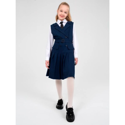 Сарафан школьный Синяя Мода W9802A-G39 синий 2