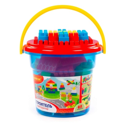 Конструктор для малышей Строитель 68 элементов Полесье 24392 4