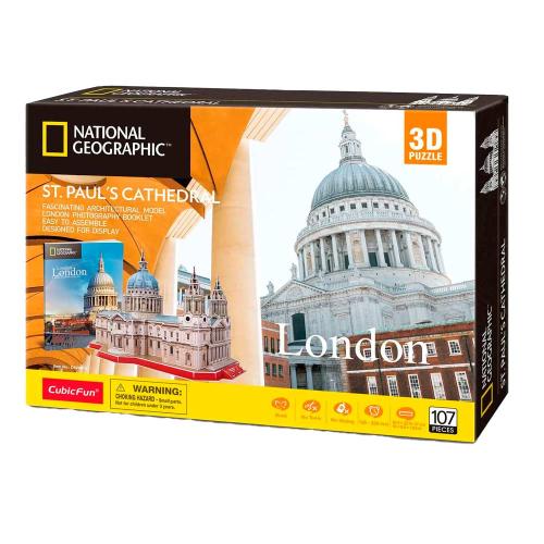 Пазл 3D National Geographic Собор Святого Павла 107деталей CubicFun DS0991h фото 2