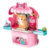 Игровой набор Зоосалон в чемодане PlaySmart 008-980A-4