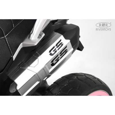 Детский электромотоцикл RiverToys М111БХ розовый