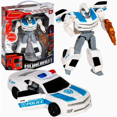 Игрушка Трансформер Bondibot белая полиция Bondibon ВВ5601 2