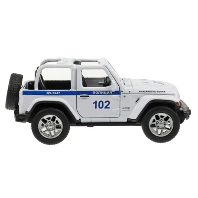 Машинка металлическая Jeep Wrangler Rubicon Полиция Технопарк RUBICON3D-12POL-WH 4