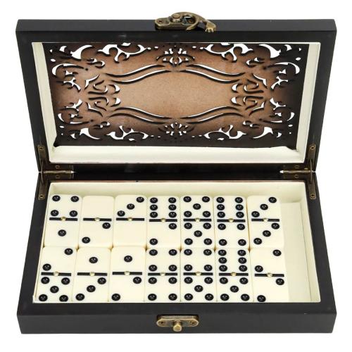 Домино в деревянной коробке Узорчатые Miland ИГН-0302 фото 2