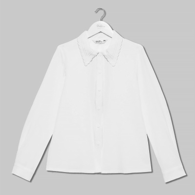 Блузка школьная для девочки Deloras C64276 белая 4