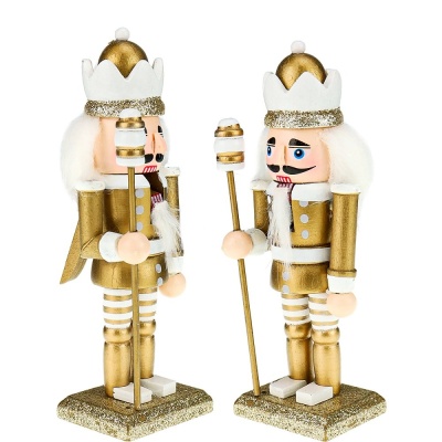 Набор новогодних фигурок Щелкунчик в золотистых костюмах Miland НУ-9070 02