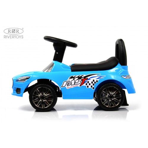 Детский толокар RiverToys L001LL-M синий фото 4