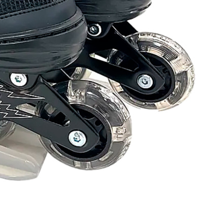 Ролики раздвижные размер 38-41 со светом Dvizhok 141V-671-3 черно мятные 3