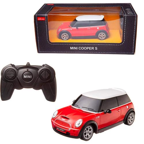 Машина радиоуправляемая Mini Cooper 1:24 Rastar 15000R красная фото 2