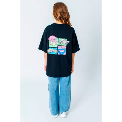 Футболка для девочки Colabear 687085 черная 2