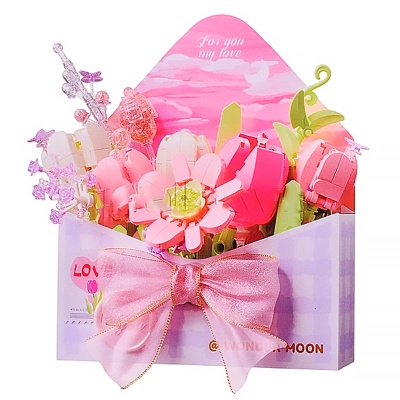 Конструктор Нежный букет в конверте 550 деталей Наша игрушка 804223 1