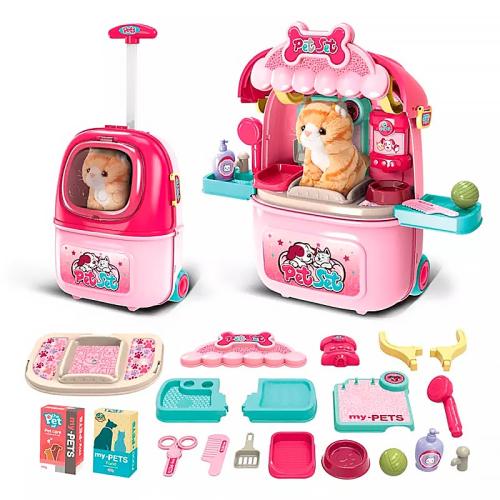 Игровой набор Зоосалон в чемодане PlaySmart 008-980A-4 фото 2