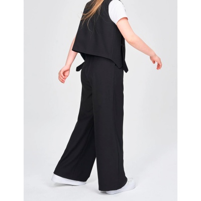 Брюки школьные для девочки Синяя Мода W564B-G39 черные 3