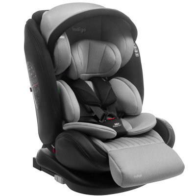 Автокресло Indigo MAX-X Isofix растущее 0-36 кг ST-3 серый