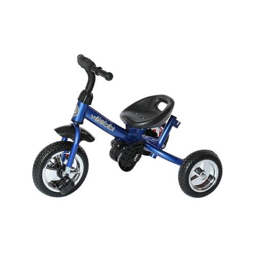 Велосипед трёхколёсный с родительской ручкой Velobibi Меркурий ВЛ-0869 синий фото 2