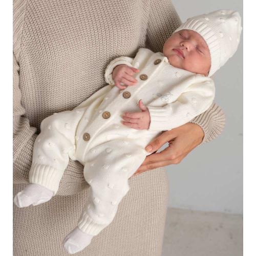 Вязаный комплект Комбинезон и шапочка Luxury Baby РП-0099