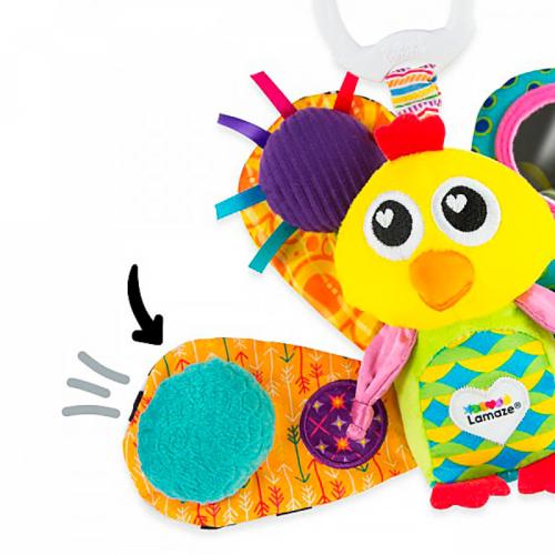 Игрушка с подвесом для малышей Павлин Жак развивающая Lamaze Tomy 65959 фото 2